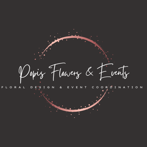 Rose Gold Brush Glitter Feminine Boutique Circle Logo